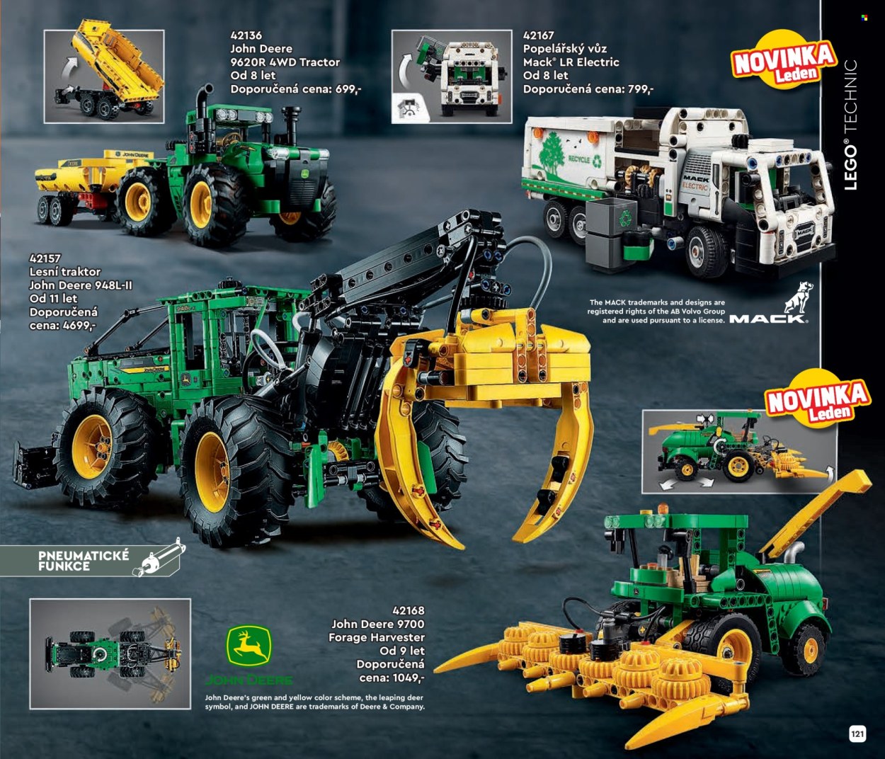 thumbnail - Leták Pompo - 1.1.2024 - 31.5.2024 - Produkty v akci - popelářský vůz, LEGO, LEGO Technic, stavebnice, traktor, hračky. Strana 121.