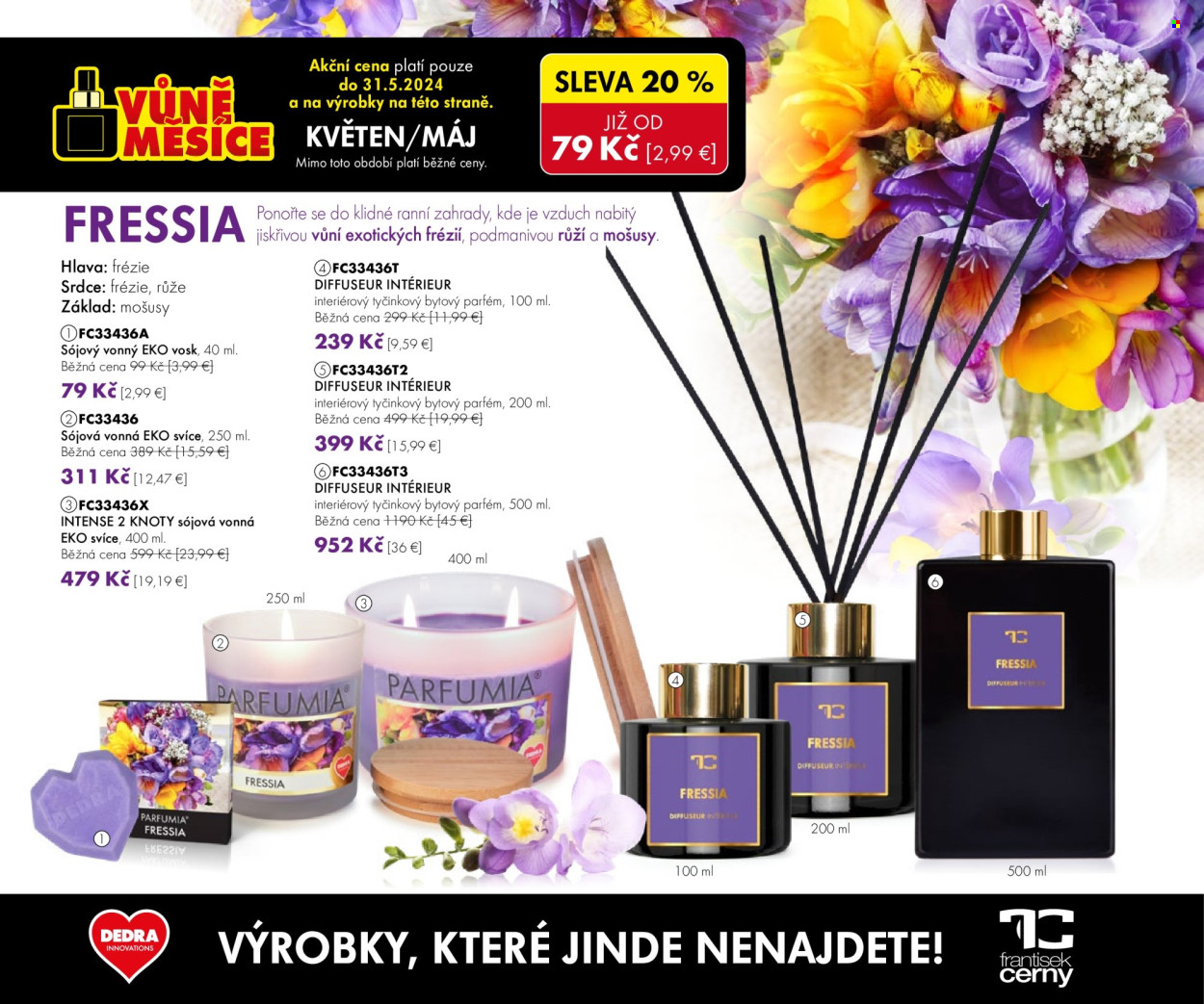 thumbnail - Leták Dedra - 19.4.2024 - 19.7.2024 - Produkty v akci - parfém, vosk, svíčka. Strana 2.