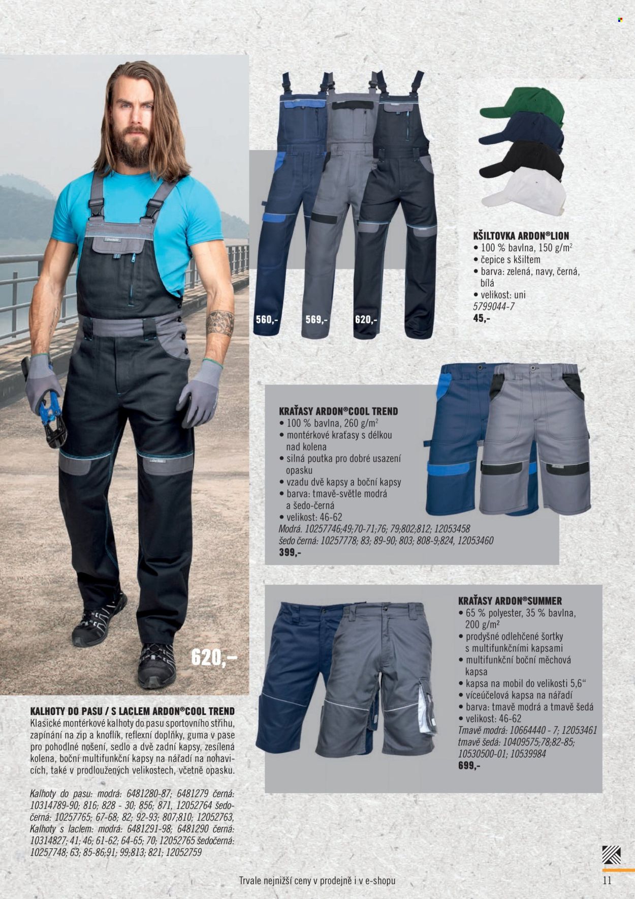 thumbnail - Leták HORNBACH - 13.4.2024 - 13.7.2024 - Produkty v akci - montérkové kalhoty, montérkové kalhoty s laclem, pracovní oblečení. Strana 9.