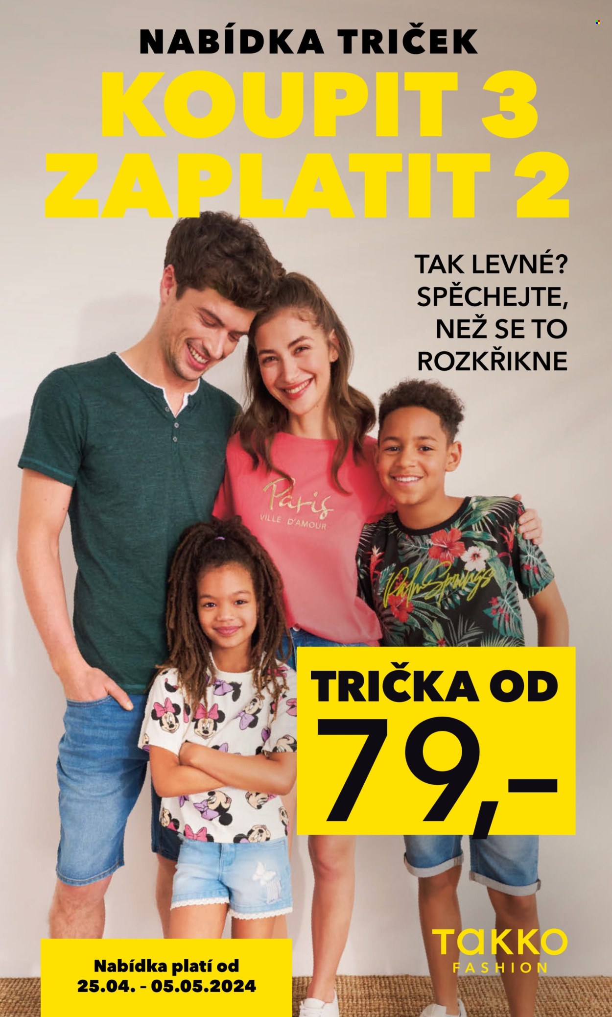 thumbnail - Leták Takko - 25.4.2024 - 5.5.2024 - Produkty v akci - tričko. Strana 1.