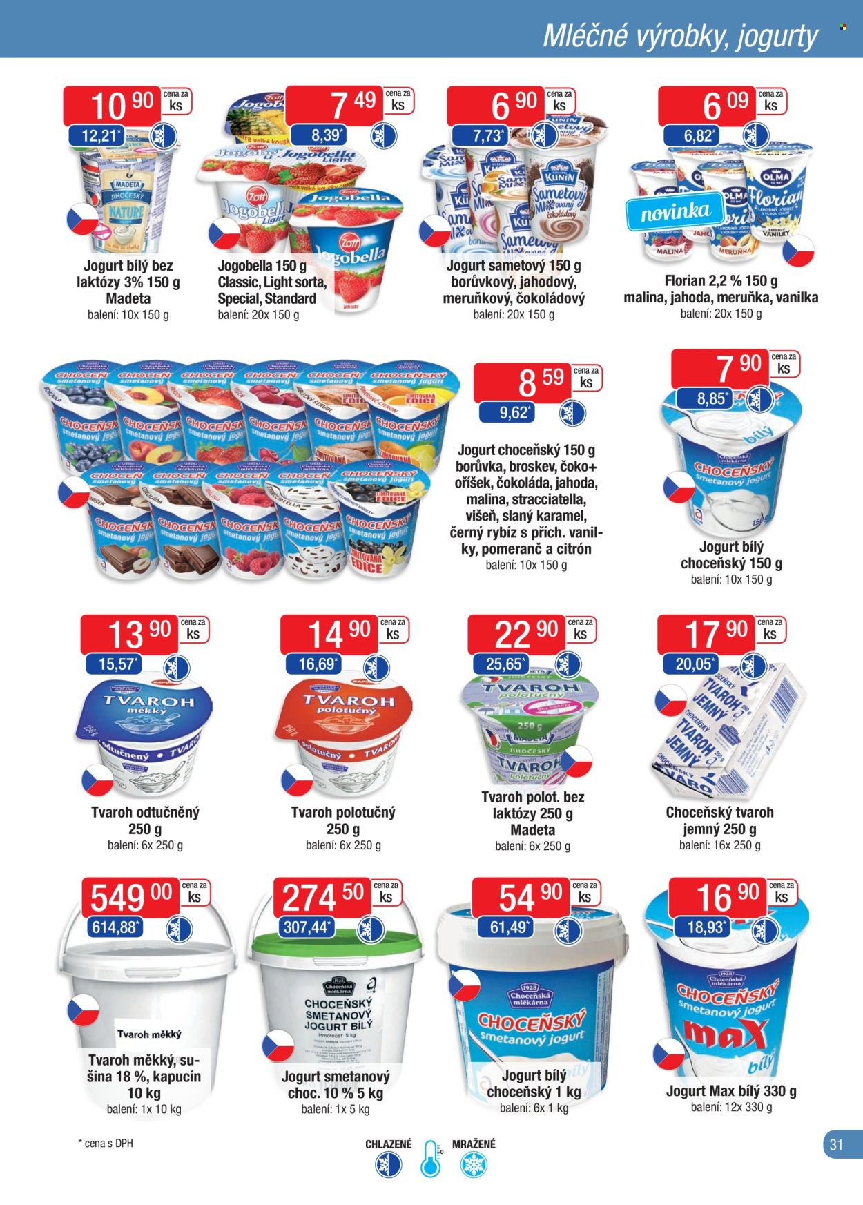 thumbnail - Leták Astur & Qanto velkoobchod - 1.5.2024 - 31.5.2024 - Produkty v akci - broskve, citróny, Choceňská mlékárna, tvaroh, Madeta, Zott, Olma, Kapucín, odtučněný tvaroh, polotučný tvaroh, měkký tvaroh, jogurt, bílý jogurt, Jogobella, Florian, smetanový jogurt, ovocný jogurt. Strana 31.