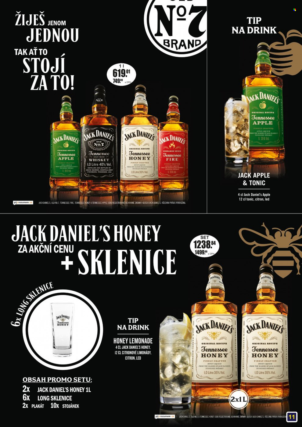 thumbnail - Leták Adam velkoobchod Šternberk - 1.5.2024 - 31.5.2024 - Produkty v akci - citróny, limonáda, alkohol, whisky, Jack Daniel’s. Strana 11.