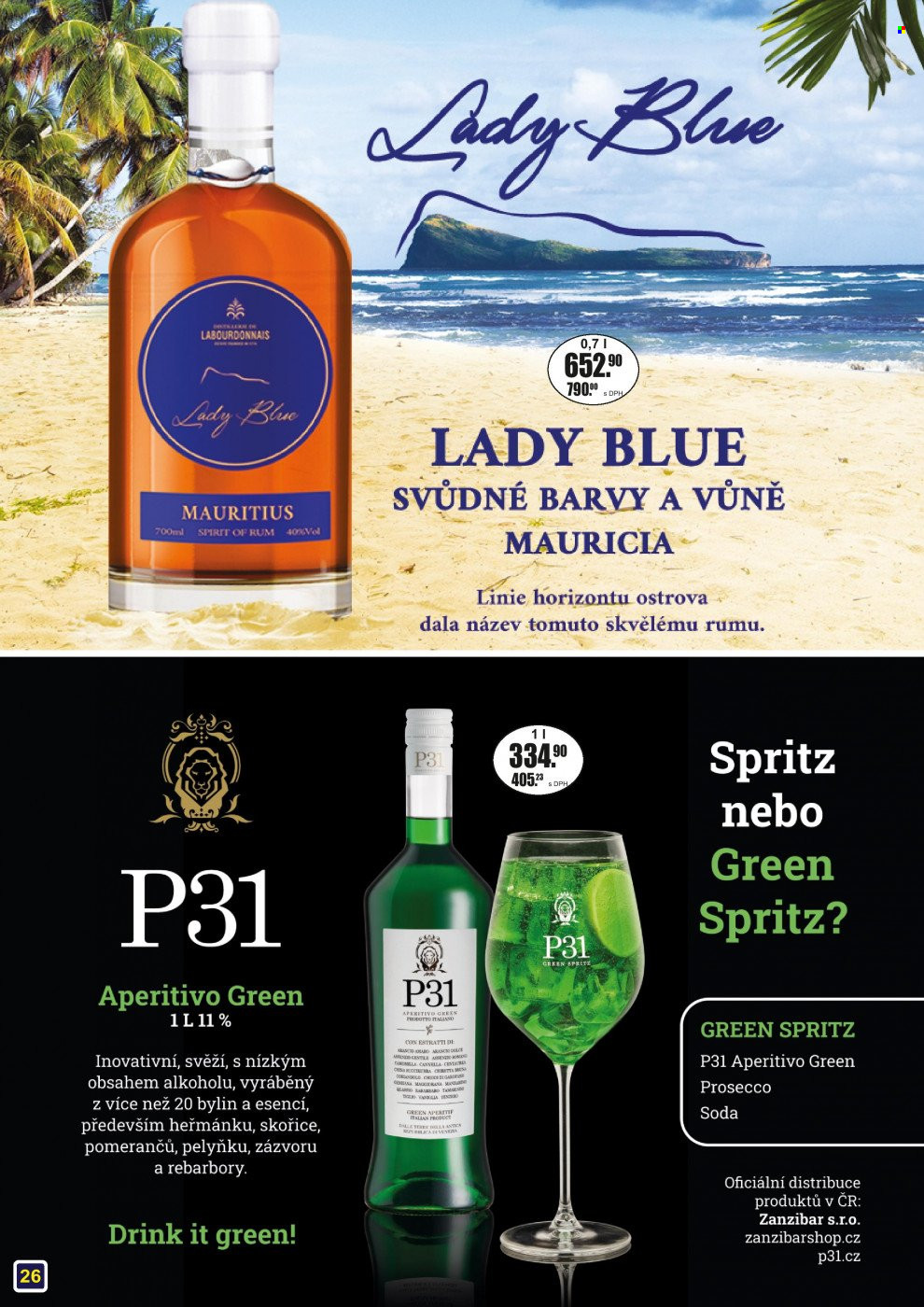 thumbnail - Leták Adam velkoobchod Šternberk - 1.5.2024 - 31.5.2024 - Produkty v akci - zázvor, skořice, soda, alkohol, Prosecco, víno, míchaný nápoj, perlivé víno, rum, aperitiv, Blue Mauritius. Strana 26.