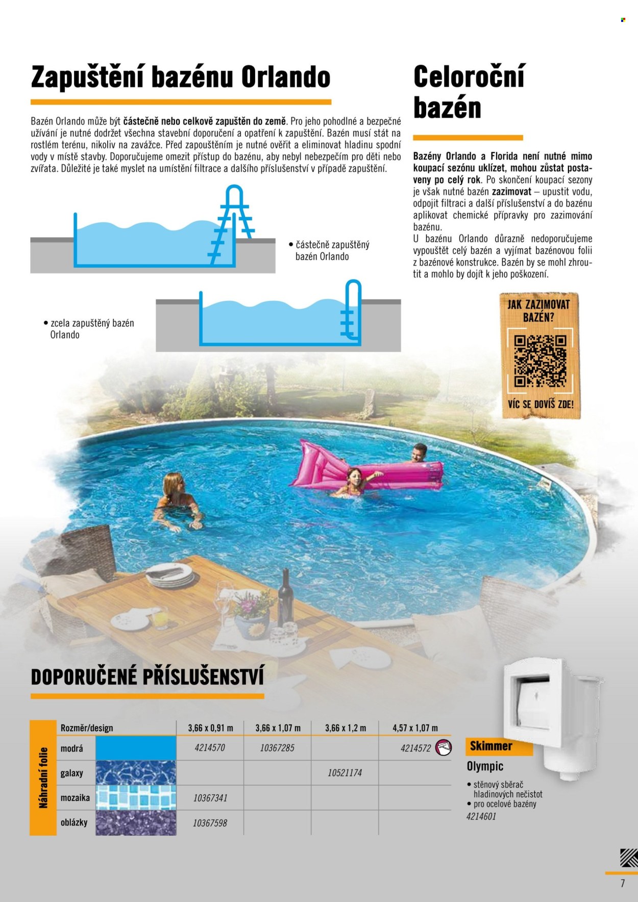 thumbnail - Leták HORNBACH - Produkty v akci - skimmer, bazénová fólie. Strana 7.