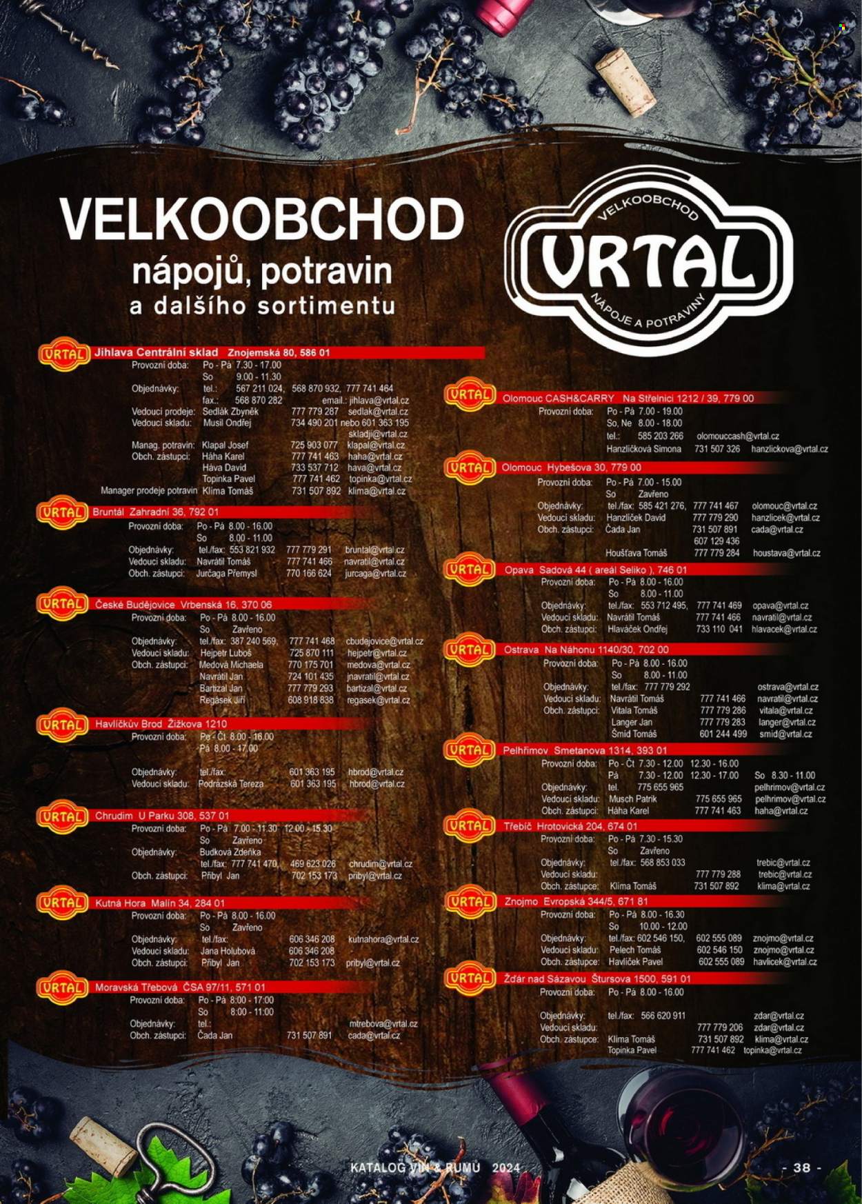Leták Vrtal. Strana 1