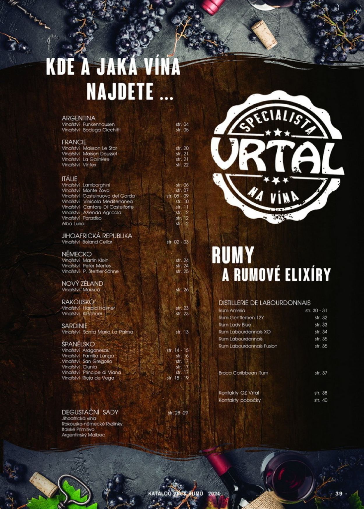 Leták Vrtal. Strana 1