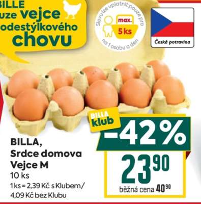 BILLA Srdce domova Vejce M