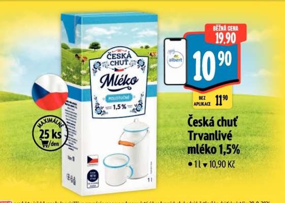 Česká chuť Trvanlivé mléko 1,5%