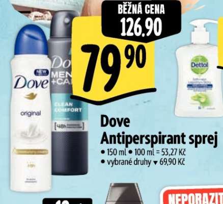 Dove antiperspirant sprej