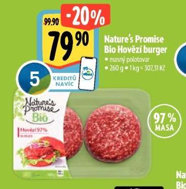 Nature’s Promise Bio Hovězí burger