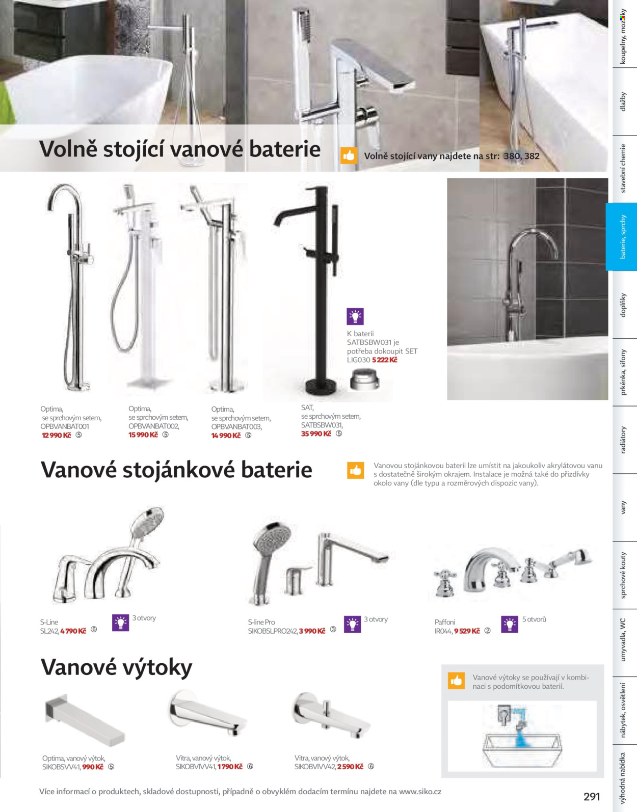 Leták SIKO KOUPELNY. Strana 1
