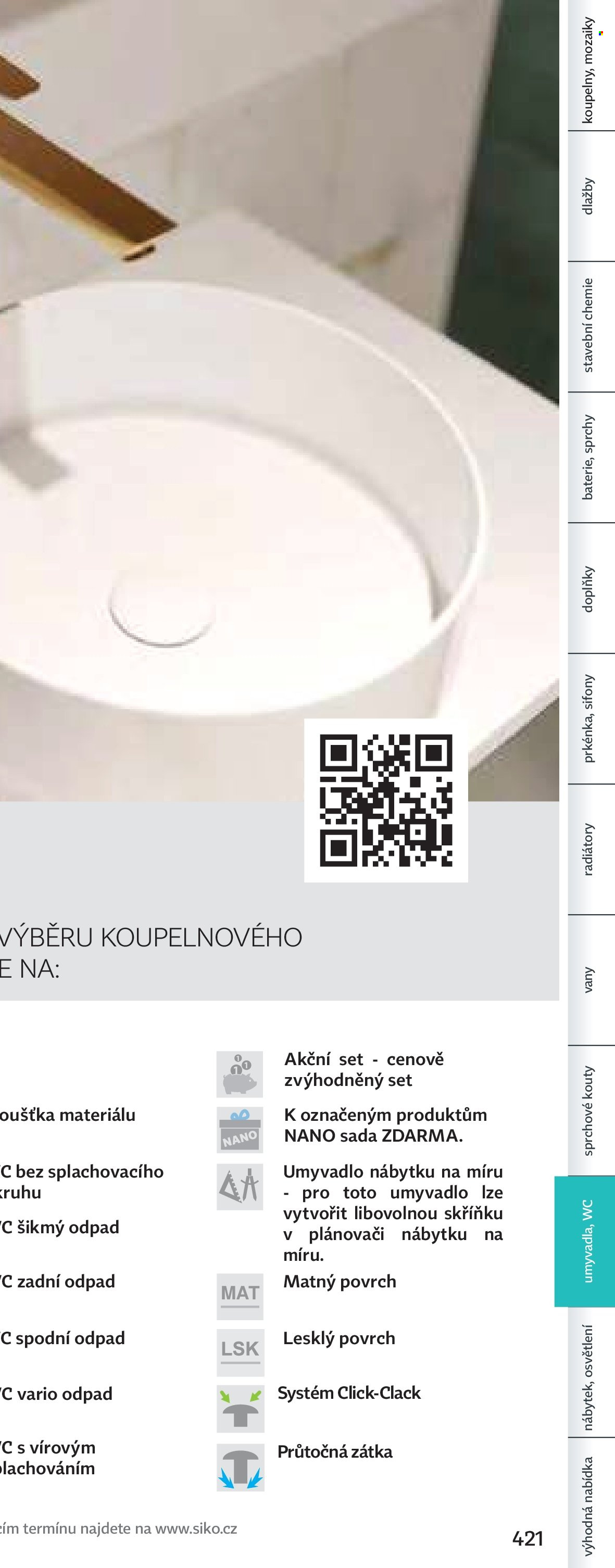 Leták SIKO KOUPELNY. Strana 1