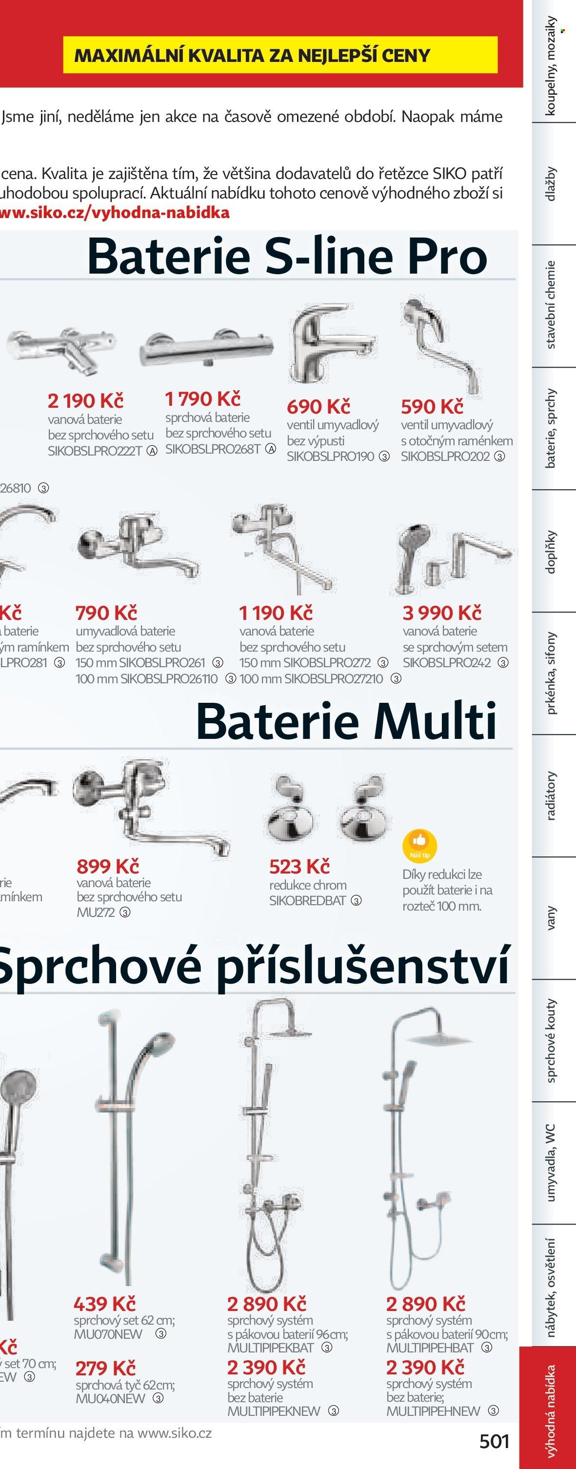 Leták SIKO KOUPELNY. Strana 1