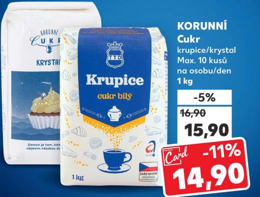 KORUNNÍ Cukr krupice/krystal