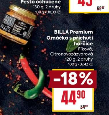 BILLA Premium Omáčka s příchutí hořčice