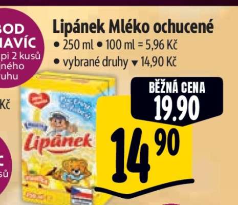 Lipánek mléko ochucené