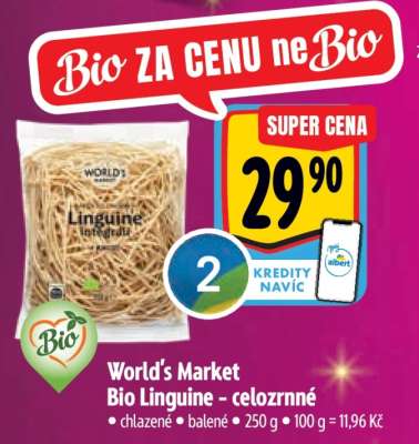 World’s Market Bio Linguine celozrnné