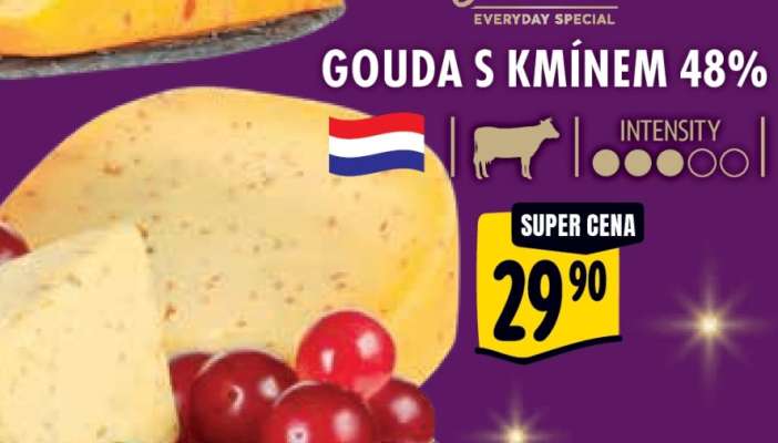 Gouda s kmínem 48%