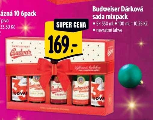 Budweiser Dárková sada mixpack