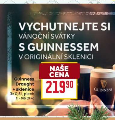 Guinness Draught + sklenice