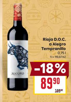 Rioja D.O.C. Alegro Tempranillo