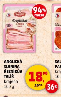 ANGLICKÁ SLANINA ŘEZNÍKŮV TALÍŘ