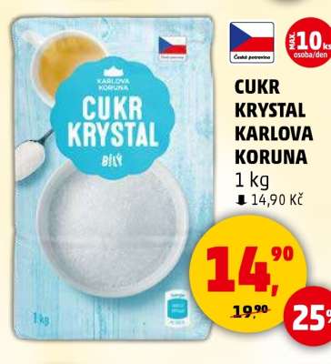 CUKR KRYSTAL KARLOVA KORUNA