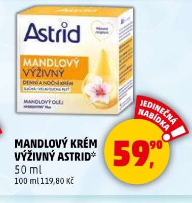 MANDLOVÝ KRÉM VÝŽIVNÝ ASTRID