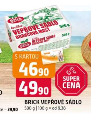 Brick vepřové sádlo