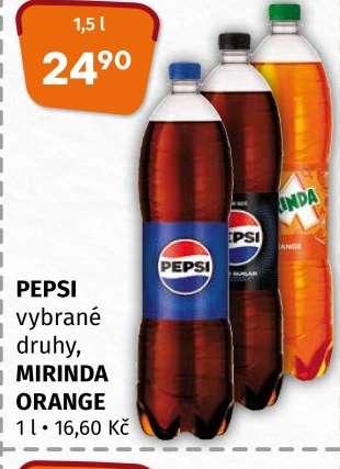 PEPSI vybrané druhy, MIRINDA ORANGE