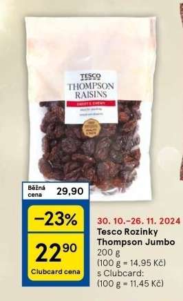 Tesco Rozinky Thompson Jumbo