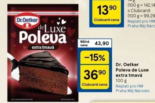 Dr. Oetker Poleva de Luxe extra tmavá