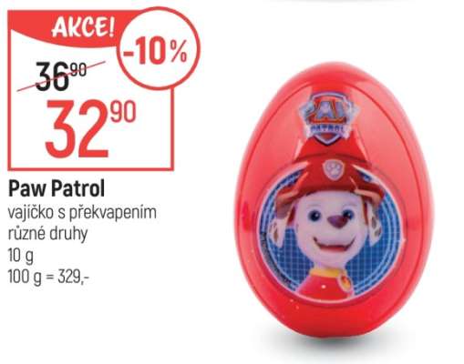 PAW PATROL VAJÍČKO S PŘEKVAPENÍM