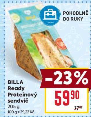 BILLA Ready Proteinový sendvič