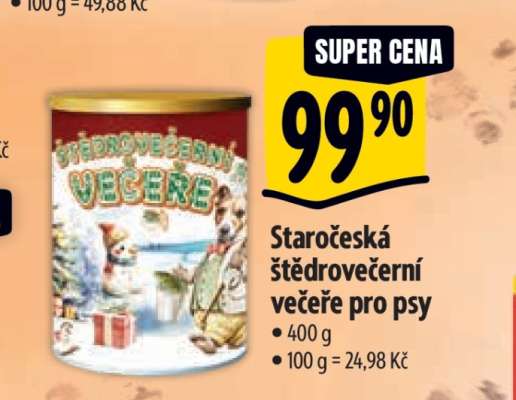 Staročeská štědrovečerní večeře pro psy