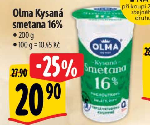 Olma Kysaná smetana 16%