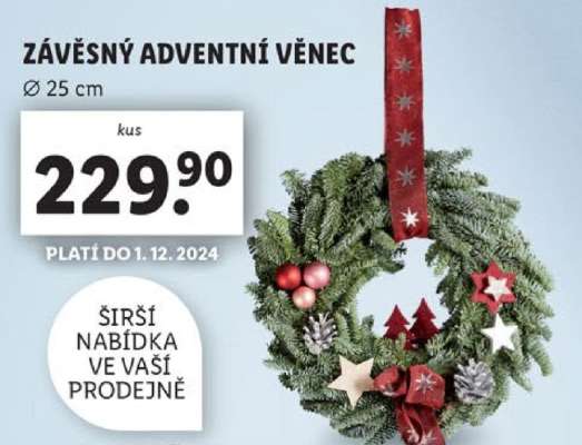 Závěsný adventní věnec