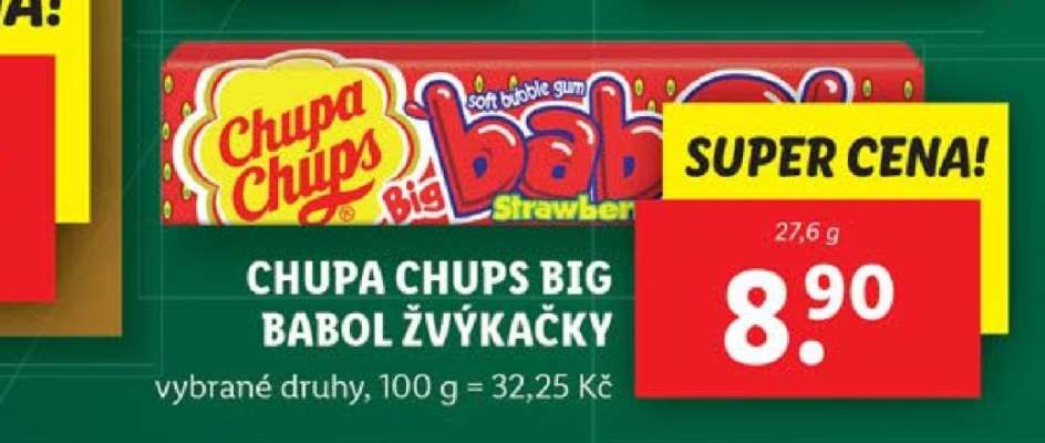 CHUPA CHUPS BIG BABOL ŽVÝKAČKY