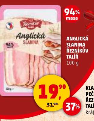 ANGLICKÁ SLANINA ŘEZNÍKŮV TALÍŘ