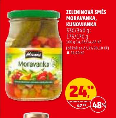 ZELENINOVÁ SMĚS MORAVANKA, KUNOVJANKA