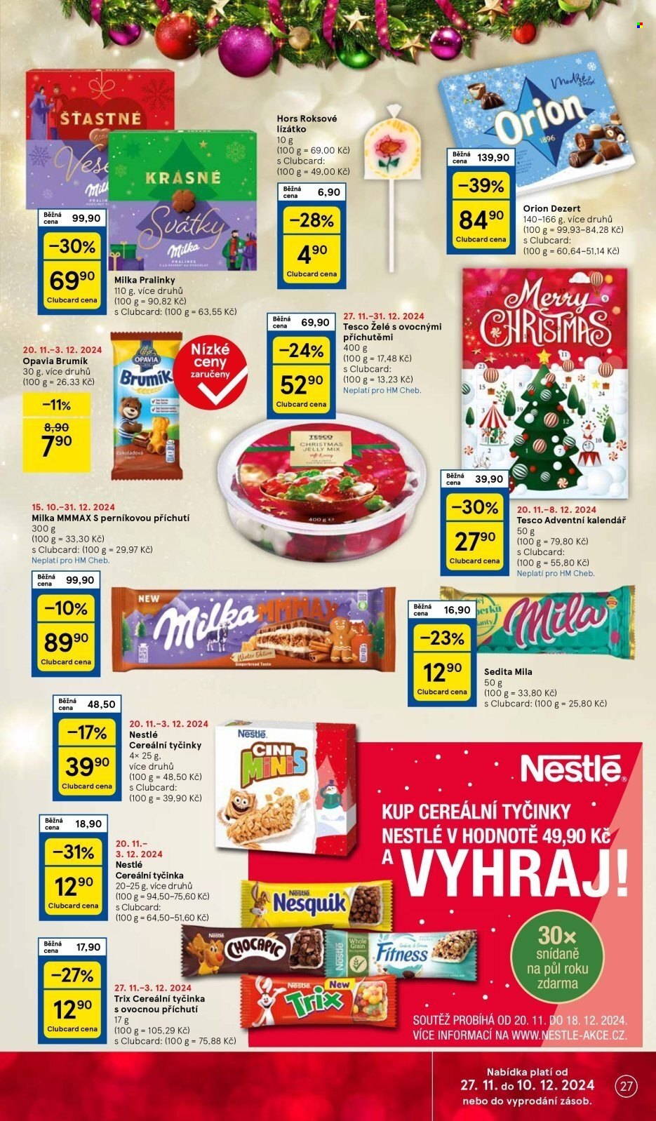 Leták TESCO - 27.11.2024 - 3.12.2024. Strana 1