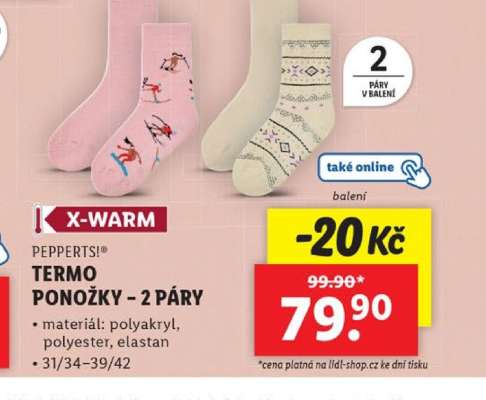 PEPPERTS!® Termo ponožky - 2 páry