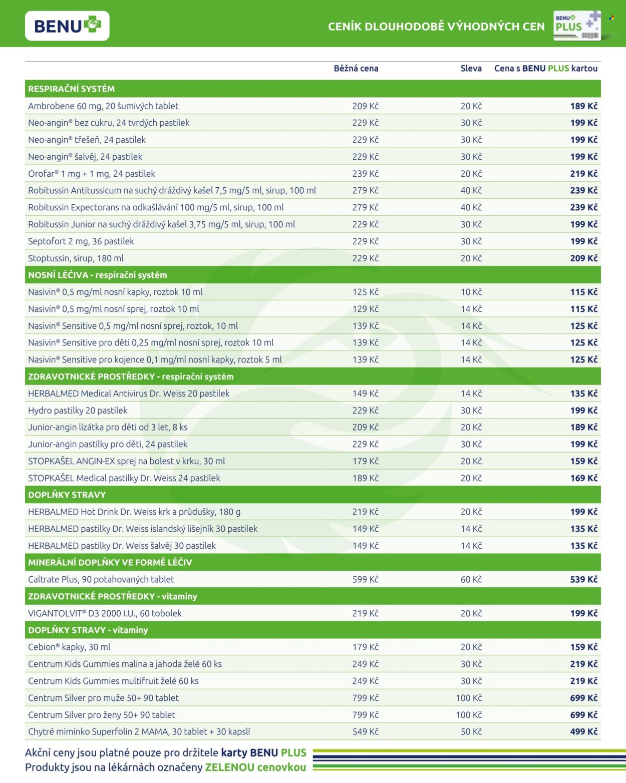 Leták BENU Lékárna - 1.12.2024 - 31.12.2024. Strana 1