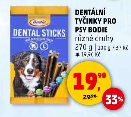 DENTÁLNÍ TYČINKY PRO PSY BODIE