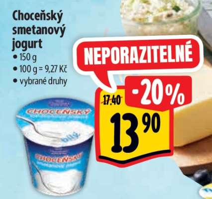 Choceňský smetanový jogurt