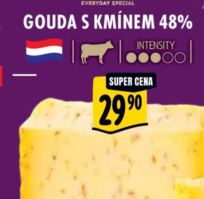 Gouda s kmínem 48%