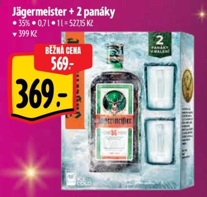 Jägermeister + 2 panáky