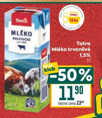 Tatra Mléko trvanlivé 1,5%