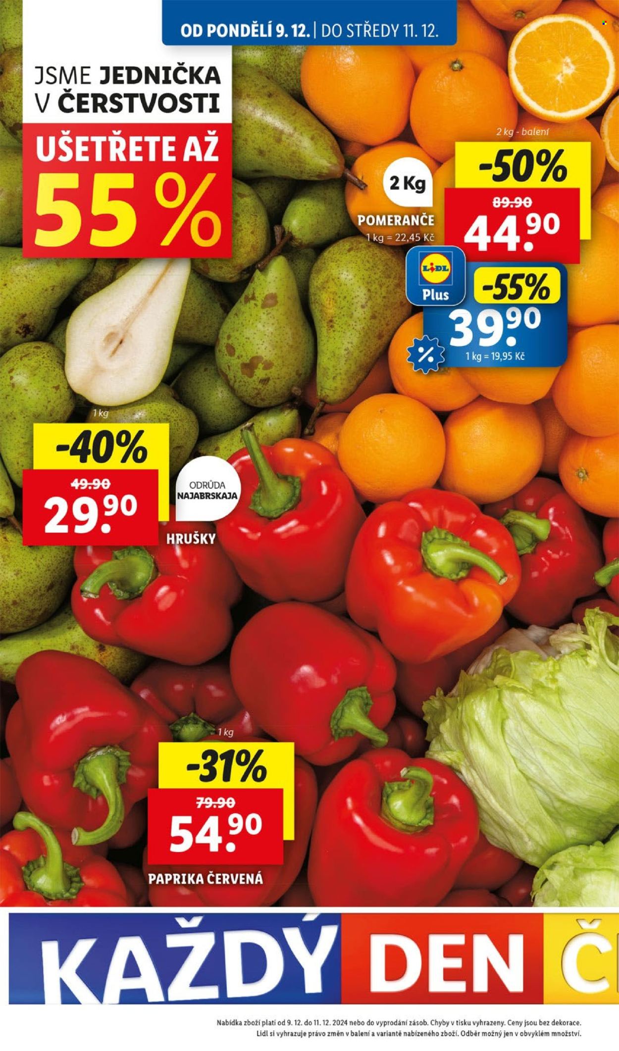 Leták Lidl - 9.12.2024 - 15.12.2024. Strana 1