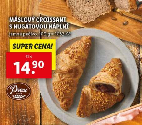 MÁSLOVÝ CROISSANT S NUGÁTOVOU NÁPLNÍ